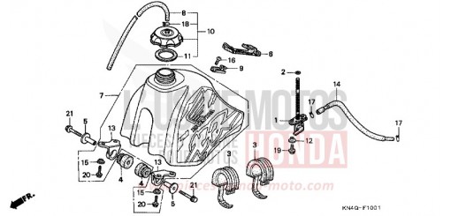 RESERVOIR A CARBURANT (2) XR100RX de 1999